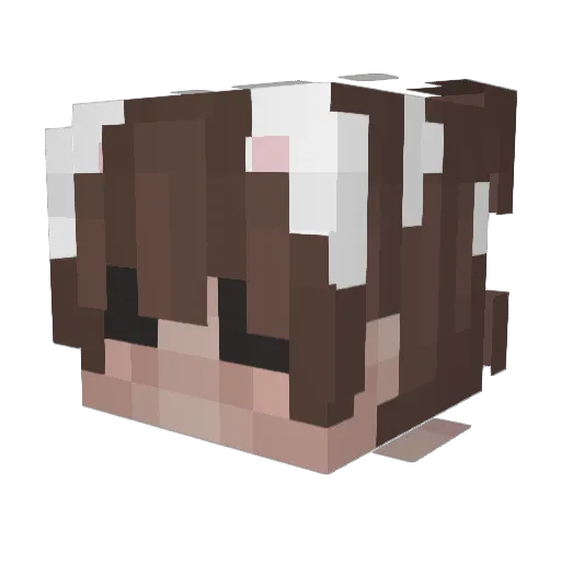 DirtyPhone Minecraft avatar head, 3D render