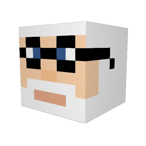 DirtyPotato1163 Minecraft avatar head, 3D render