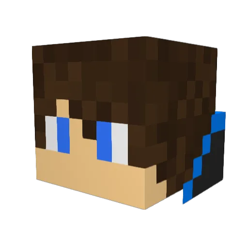 DirtyShock Minecraft avatar head, 3D render