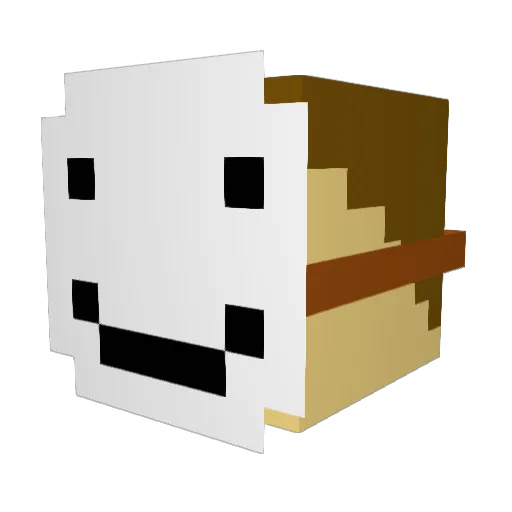 DirtySlayer9 Minecraft avatar head, 3D render