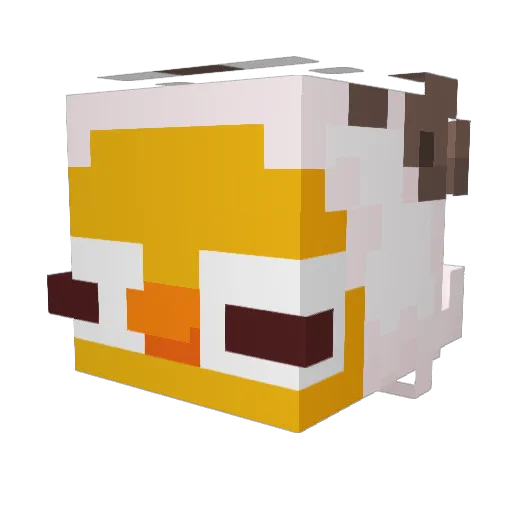 DirtySwanson Minecraft avatar head, 3D render