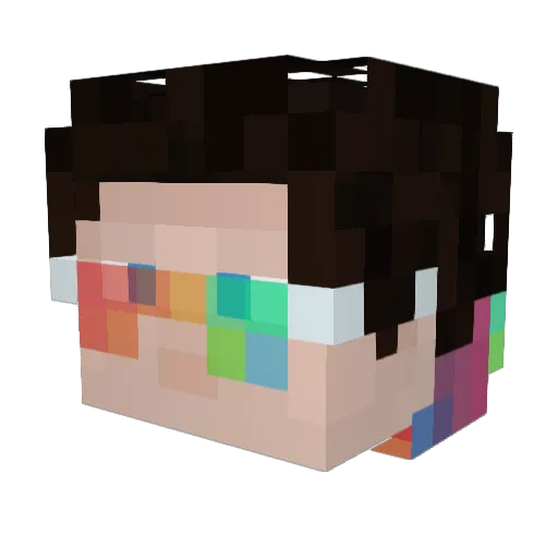 Dirtygoster Minecraft avatar head, 3D render