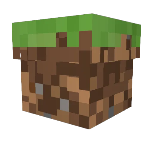 Dirtyus Minecraft avatar head, 3D render