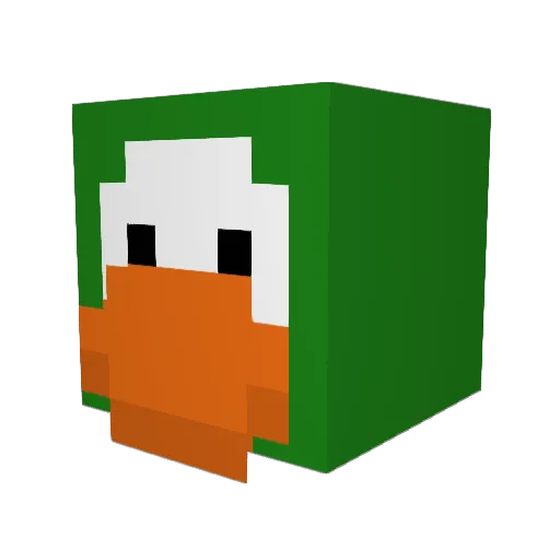 DisDat Minecraft avatar head, 3D render