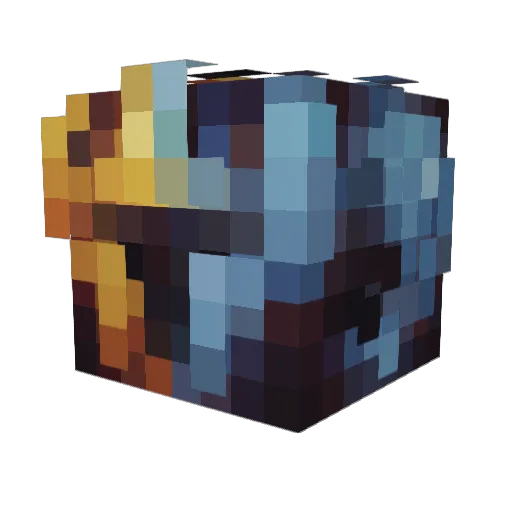 DisIsADude Minecraft avatar head, 3D render