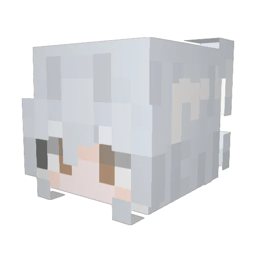 DisLike_ Minecraft avatar head, 3D render