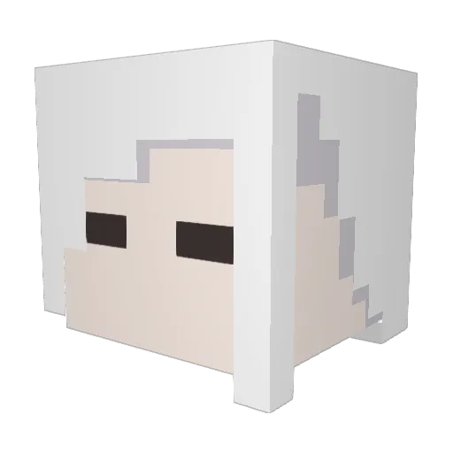 DisLike_Han Minecraft avatar head, 3D render