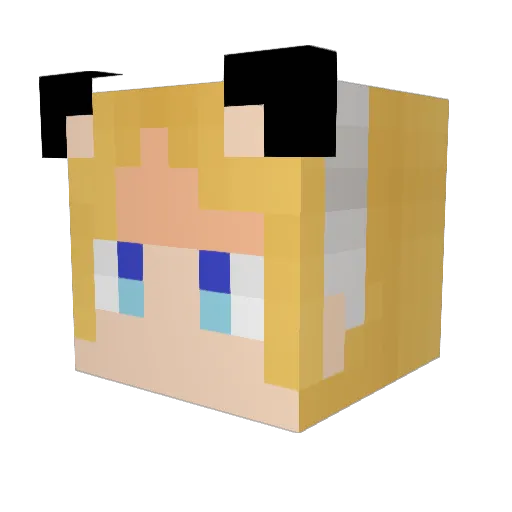 DisLitch Minecraft avatar head, 3D render