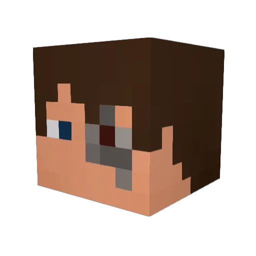 DisMonkeyTho Minecraft avatar head, 3D render
