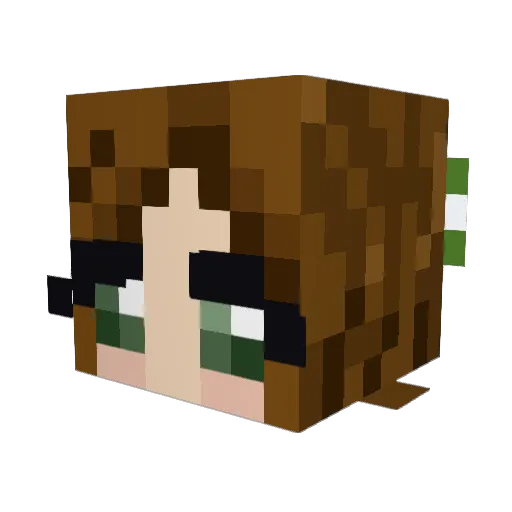 DisStream Minecraft avatar head, 3D render