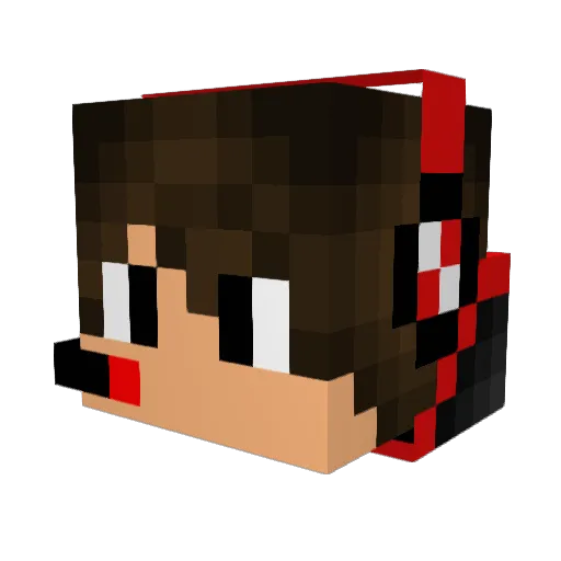 DisToKumpel Minecraft avatar head, 3D render