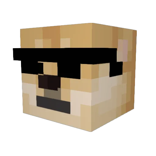 DisTyncts Minecraft avatar head, 3D render