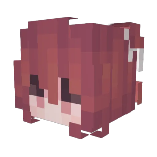Dis_Cutie Minecraft avatar head, 3D render