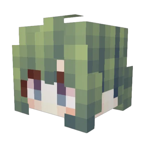 Disamb Minecraft avatar head, 3D render