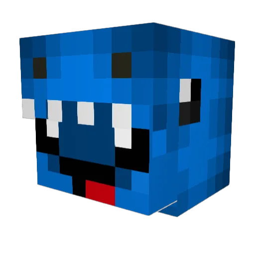 Disapleit Minecraft avatar head, 3D render