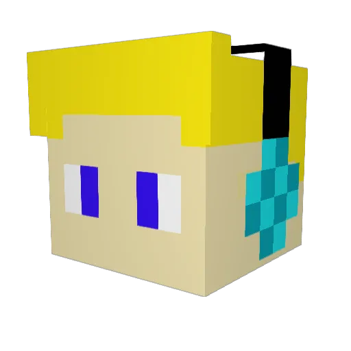 DisarmedZero Minecraft avatar head, 3D render