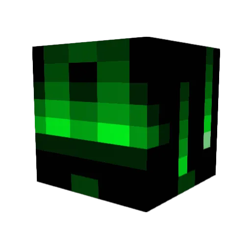 Disassembler Minecraft avatar head, 3D render