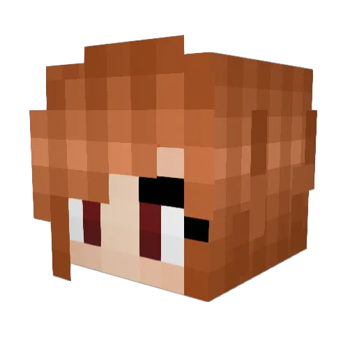 DisasterJane Minecraft avatar head, 3D render