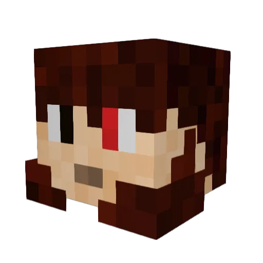 Disasterstudios Minecraft avatar head, 3D render
