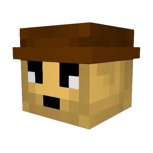 Disavo Minecraft avatar head, 3D render
