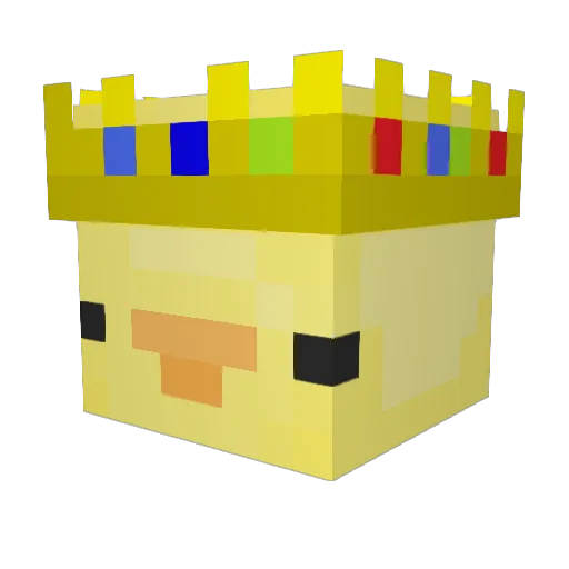 Disbade Minecraft avatar head, 3D render