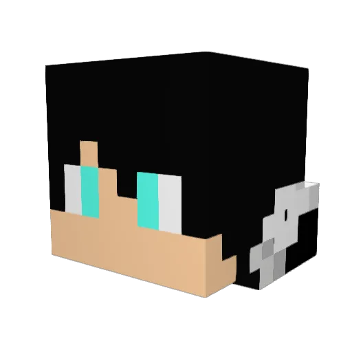 Disbob Minecraft avatar head, 3D render