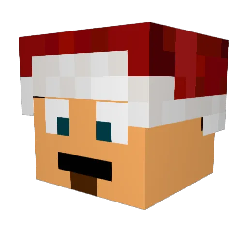 Discake Minecraft avatar head, 3D render