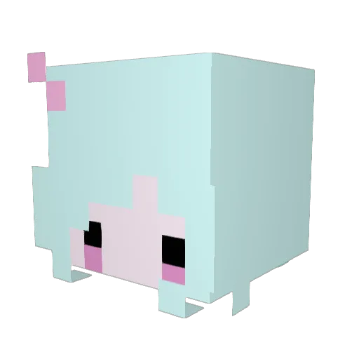 Dischargecore Minecraft avatar head, 3D render
