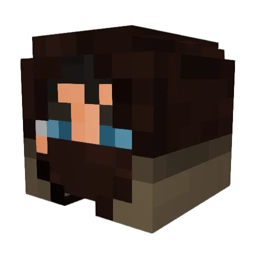 Disciple17 Minecraft avatar head, 3D render