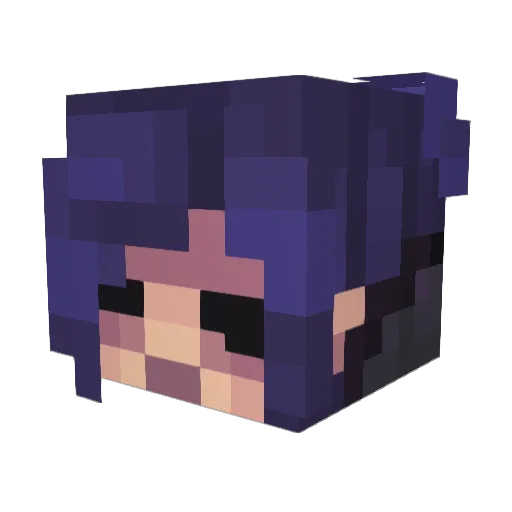 Discman Minecraft avatar head, 3D render