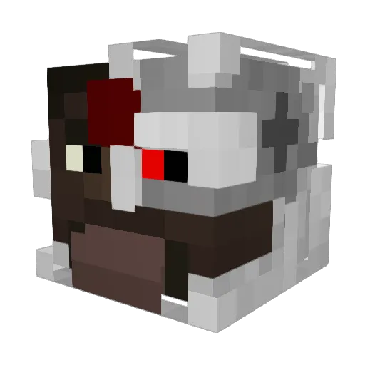 Disco40K Minecraft avatar head, 3D render