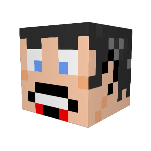 DiscoBallClock Minecraft avatar head, 3D render