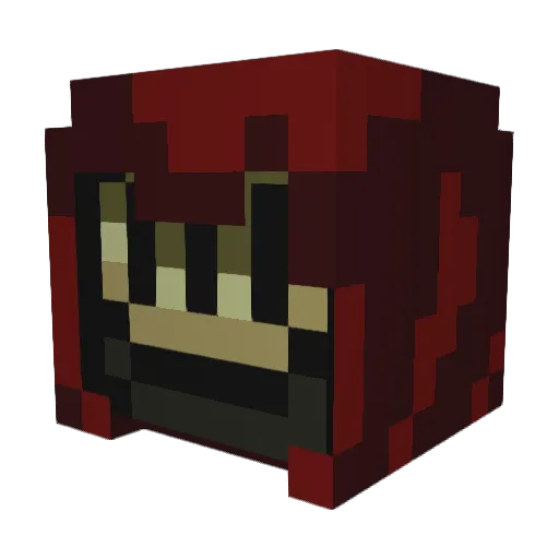 DiscoFiend Minecraft avatar head, 3D render
