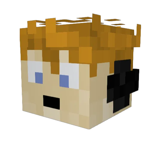DiscoJesus96 Minecraft avatar head, 3D render