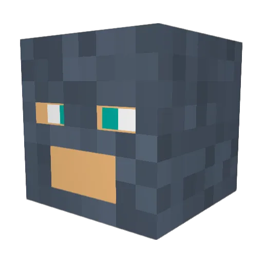 DiscoKats Minecraft avatar head, 3D render