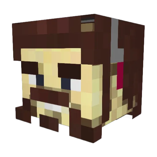 DiscoMcDisco Minecraft avatar head, 3D render