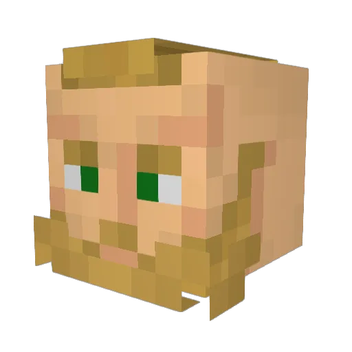 DiscoMop Minecraft avatar head, 3D render