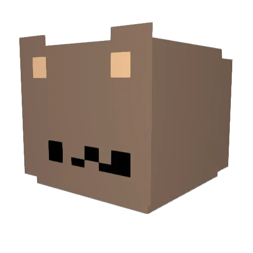 DiscoPooPoo Minecraft avatar head, 3D render