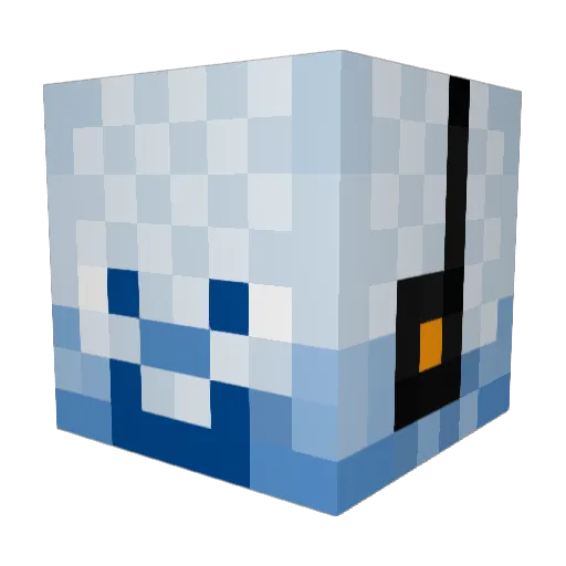 DiscoSteve38 Minecraft avatar head, 3D render