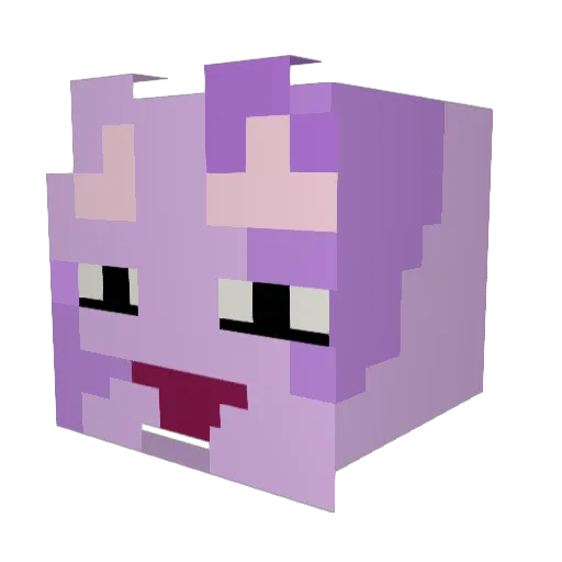DiscoUlysses Minecraft avatar head, 3D render