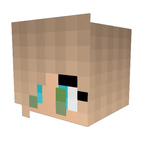 DiscoVis Minecraft avatar head, 3D render
