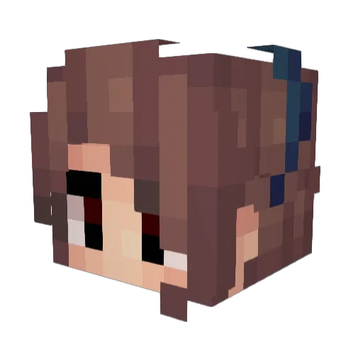 DiscoYak Minecraft avatar head, 3D render