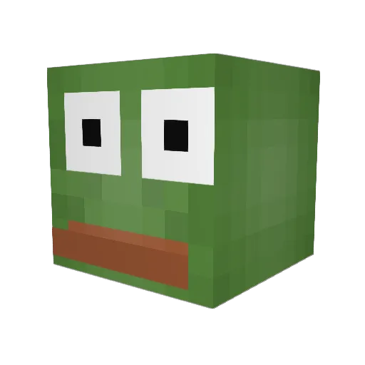 Disco_Fish Minecraft avatar head, 3D render