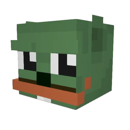 Discobebe Minecraft avatar head, 3D render