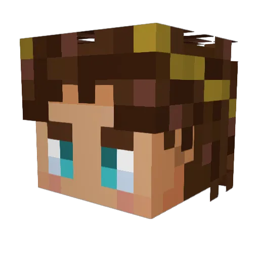 Discojonderko Minecraft avatar head, 3D render