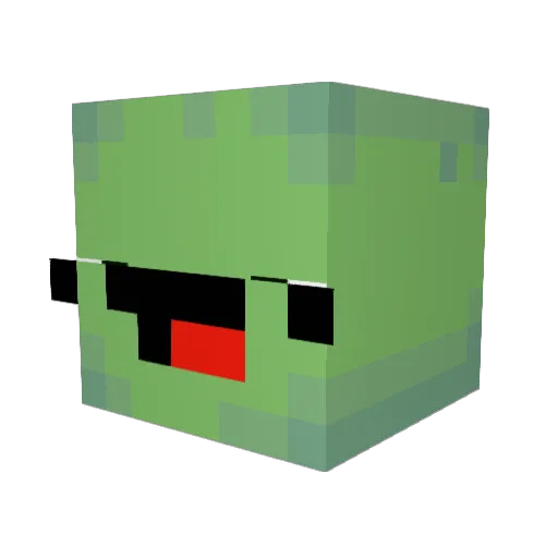 Disconnecktd Minecraft avatar head, 3D render