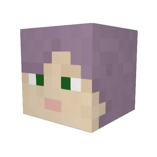 Discoo Minecraft avatar head, 3D render