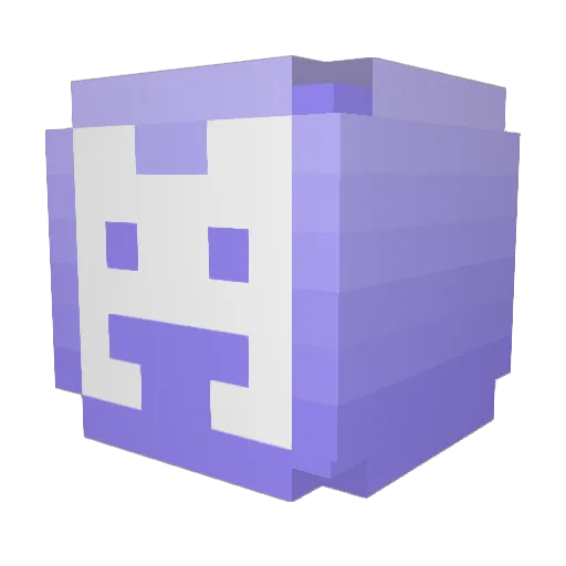 Discoord Minecraft avatar head, 3D render