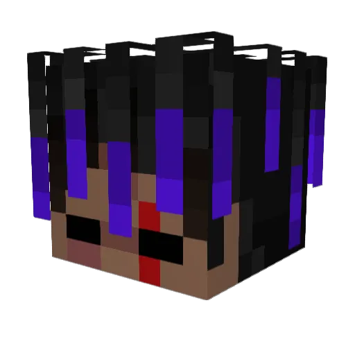 Discopole Minecraft avatar head, 3D render
