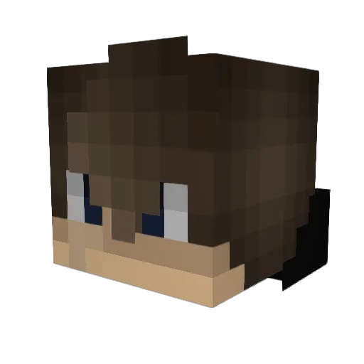 DiscordDylan Minecraft avatar head, 3D render